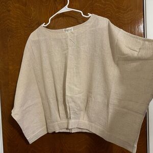 Elegant Handmade Cream Women's Top